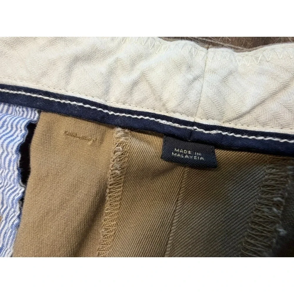J.Crew Bowery Chino Pants Mens 34x32 Khaki Tan Stretch Cotton Twill